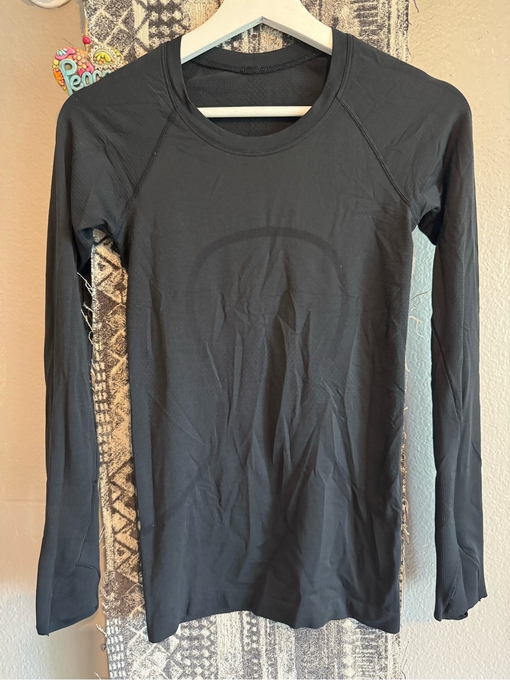 lululemon Swiftly Black Long-Sleeve Crew Top